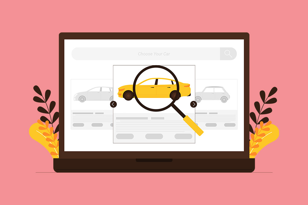 Finance contract in car dealership
